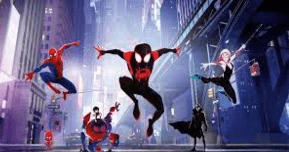 desktop background spider man into the spider verse 5120x1440p